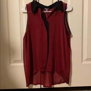 Maroon and blank blouse!